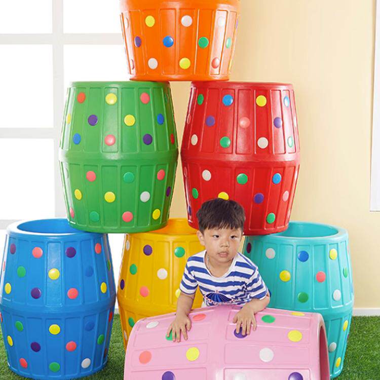 幼儿园户外大滚筒感统训练器材 金上母婴助力幼儿感统发展